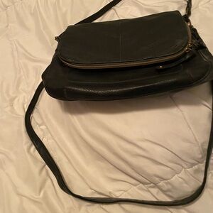 Black Leather Crossbody Bag